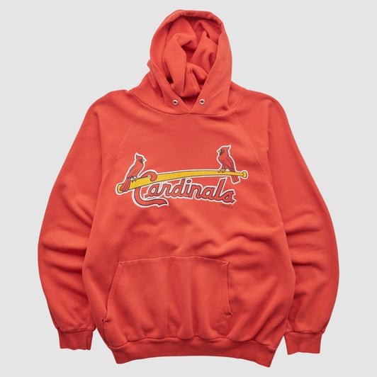 St. Louis Cardinals 80s Hooded Pullover Sweatshirt - Red - S by Fanatics Real Vintage