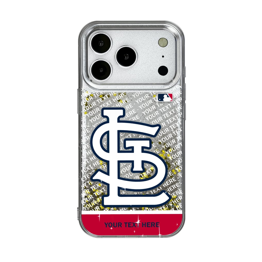 St. Louis Cardinals iPhone Personalized Glitter Case