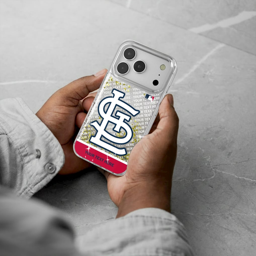 St. Louis Cardinals iPhone Personalized Glitter Case