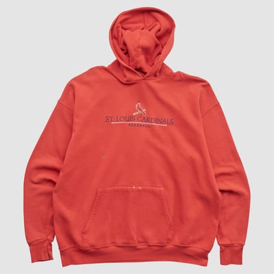 St. Louis Cardinals Lee Apparel 2000s Hooded Pullover Sweatshirt - Red - L by Fanatics Real Vintage