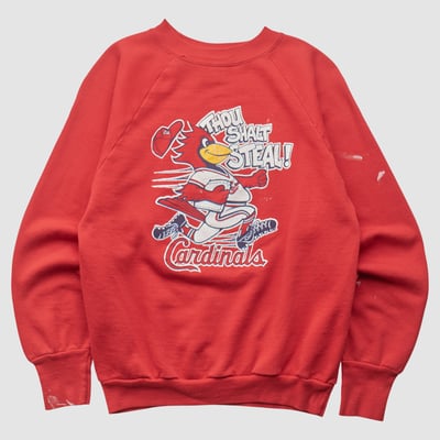 St. Louis Cardinals Logo 7 80s Pullover Sweatshirt - Red - XXS by Fanatics Real Vintage