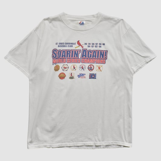 St. Louis Cardinals Majestic 2006 T-shirt - White - XL by Fanatics Real Vintage
