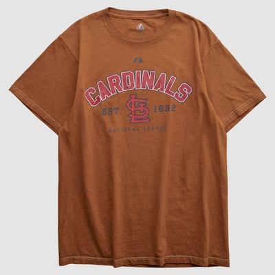 St. Louis Cardinals Majestic 2010s T-shirt - Clay - S by Fanatics Real Vintage