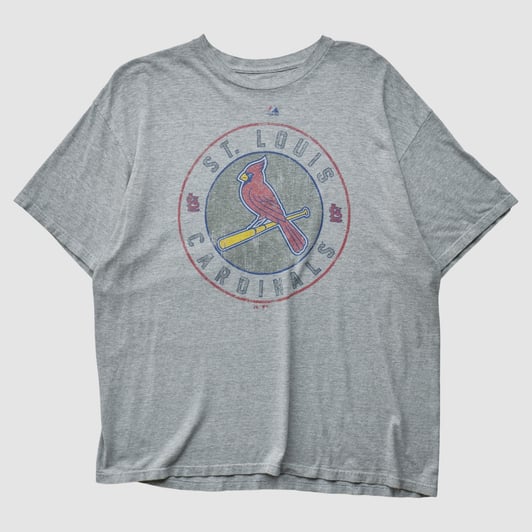 St. Louis Cardinals Majestic 2010s T-shirt - Gray - 2XL by Fanatics Real Vintage