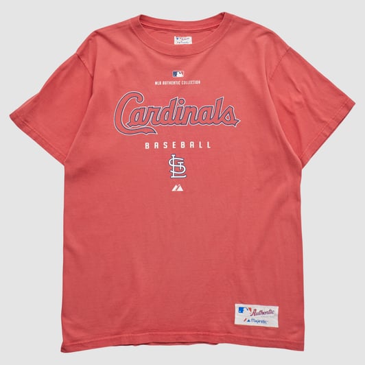 St. Louis Cardinals Majestic 2010s T-shirt - Red - L by Fanatics Real Vintage