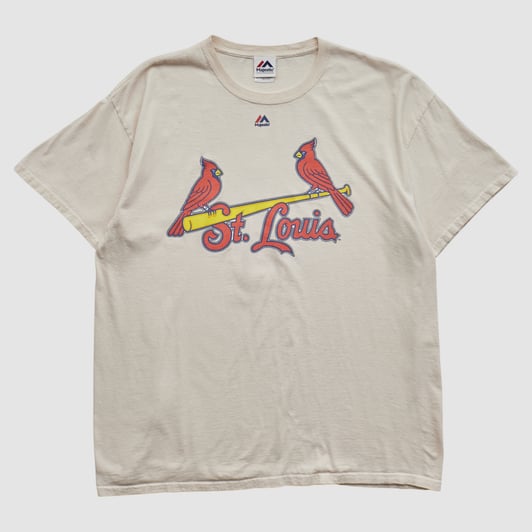 St. Louis Cardinals Majestic 2010s T-shirt - White - XL by Fanatics Real Vintage