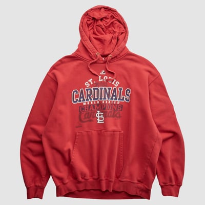 St. Louis Cardinals Majestic 2011 Hooded Pullover Sweatshirt - Red - XL by Fanatics Real Vintage