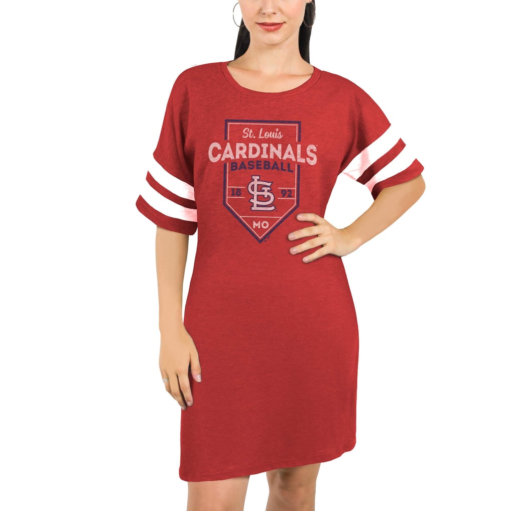 St. Louis Cardinals Majestic Threads Women's Tri-Blend Short Sleeve T-Shirt Dress