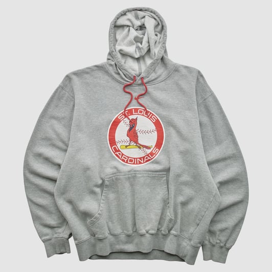 St. Louis Cardinals Nike 2000s Hooded Pullover Sweatshirt - Gray - M by Fanatics Real Vintage