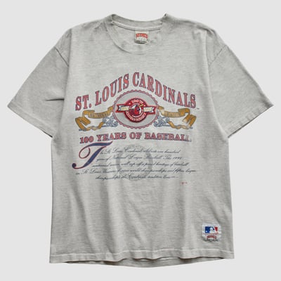 St. Louis Cardinals Nutmeg Mills 90s T-shirt - Gray - S by Fanatics Real Vintage