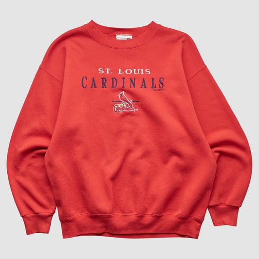 St. Louis Cardinals Puma 2000 Pullover Sweatshirt - Red - S by Fanatics Real Vintage