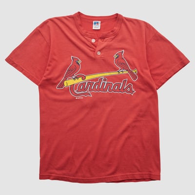 St. Louis Cardinals Russell 2000s T-shirt - Red - Yth XL by Fanatics Real Vintage