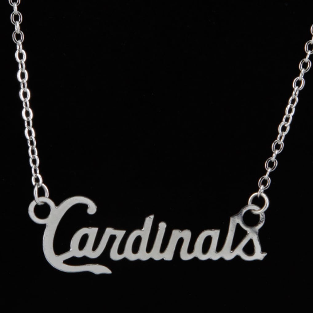 St. Louis Cardinals Silver Script Necklace