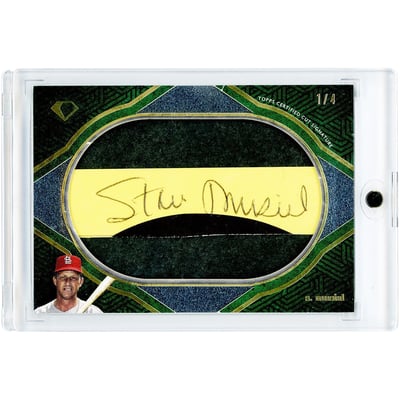 Stan Musial St. Louis Cardinals Autographed 2024 Topps Diamond Icons Cut Signature #CS-SM #1/4 Card