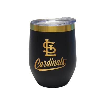 St. Louis Cardinals The Memory Company 12oz. Stainless Steel Gold Lettering Stemless Wine Tumbler