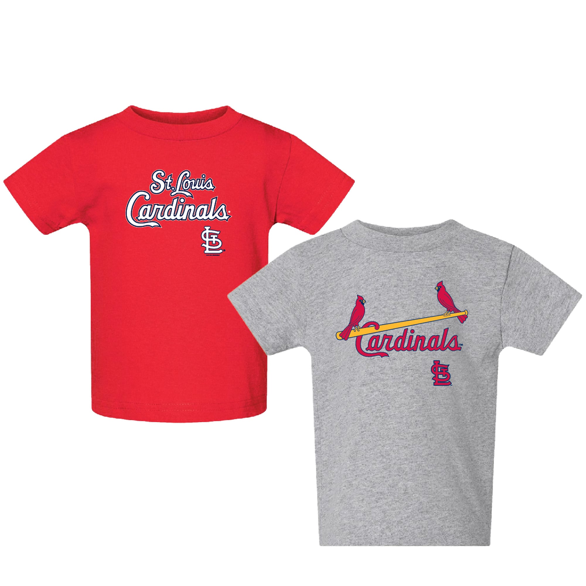 Toddler St. Louis Cardinals Red/Gray Logo 2-Pack T-Shirt Set