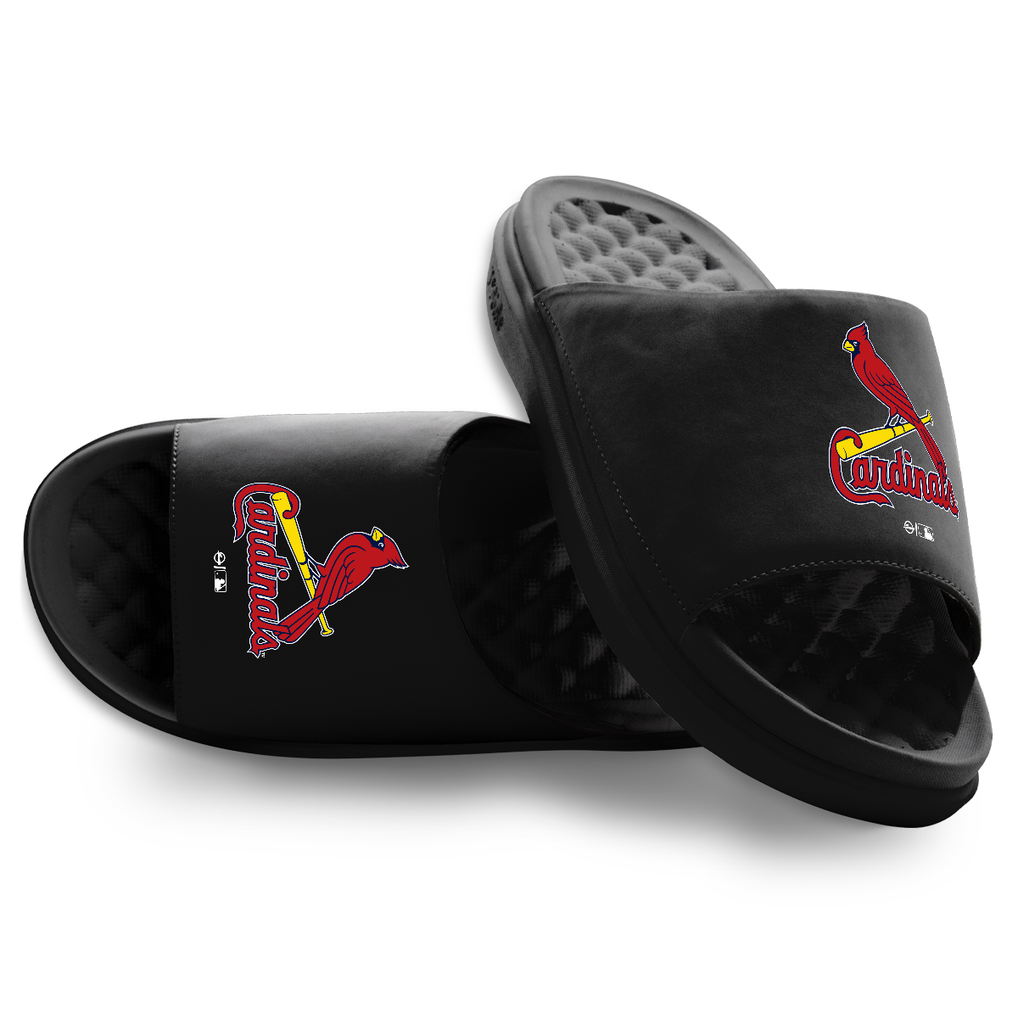 Unisex St. Louis Cardinals ISlide Black Primary Motive Slide Sandals