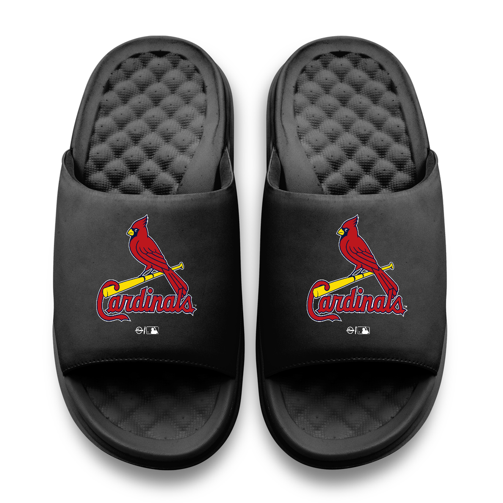 Unisex St. Louis Cardinals ISlide Black Primary Motive Slide Sandals
