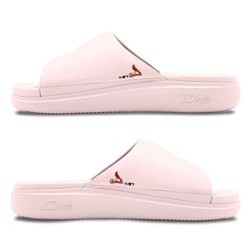 Pink St. Louis Unisex St. Louis Cardinals ISlide Pink Minimalistic Motive Slide Sandals