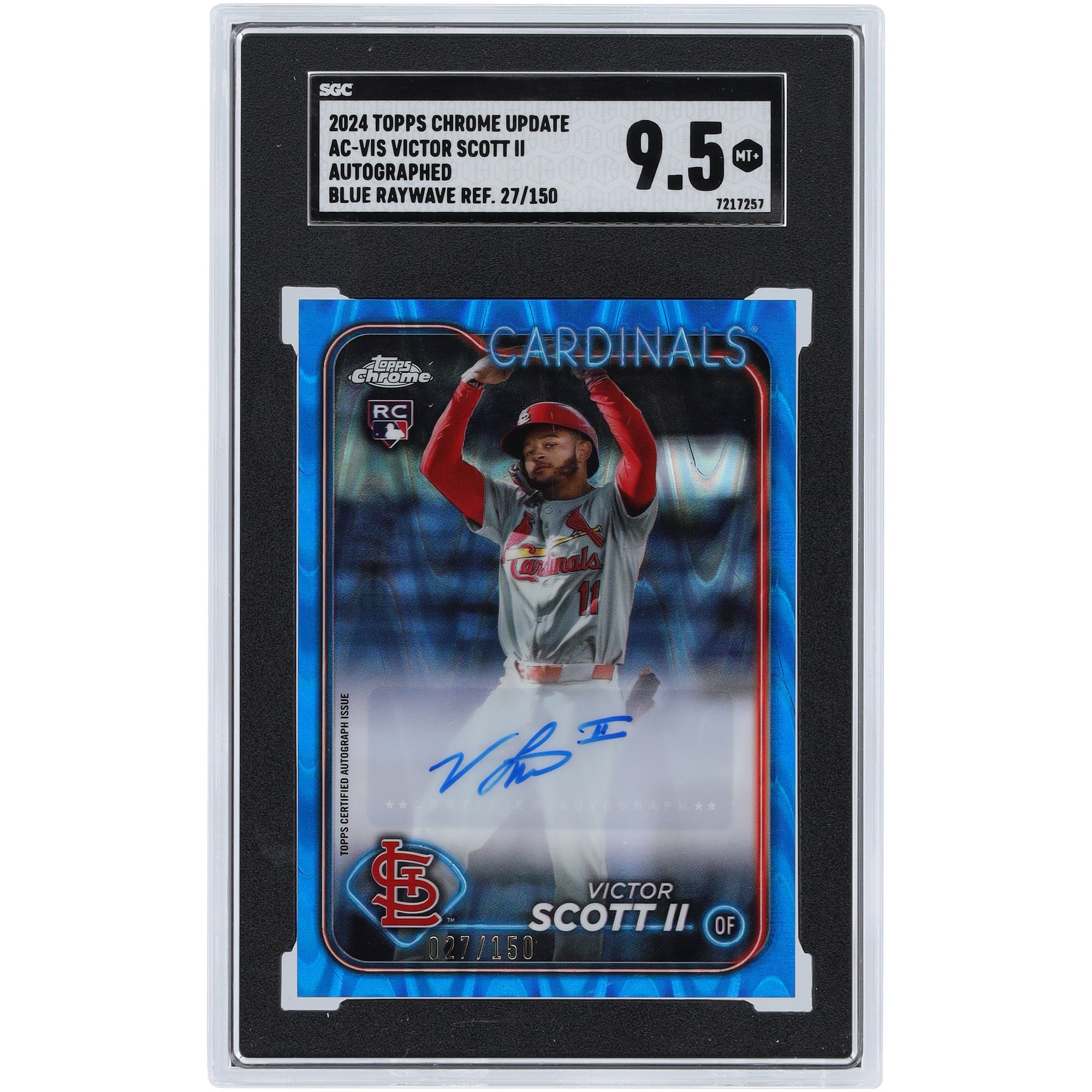 Victor Scott II St. Louis Cardinals Autographed 2024 Topps Chrome 