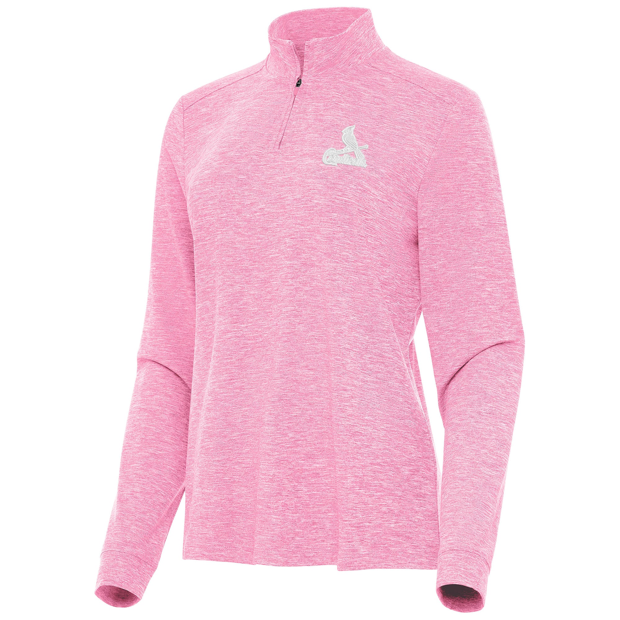 Women's St. Louis Cardinals Antigua Pink Mentor Lightweight Mock Neck ...