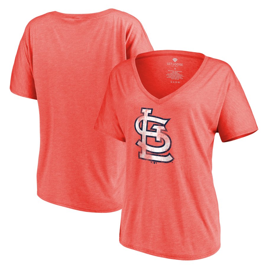 Women's St. Louis Cardinals Let Loose by RNL Red Distressed Primary ...
