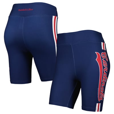 St. Louis Cardinals Mitchell & Ness Women's Biker Shorts - Navy