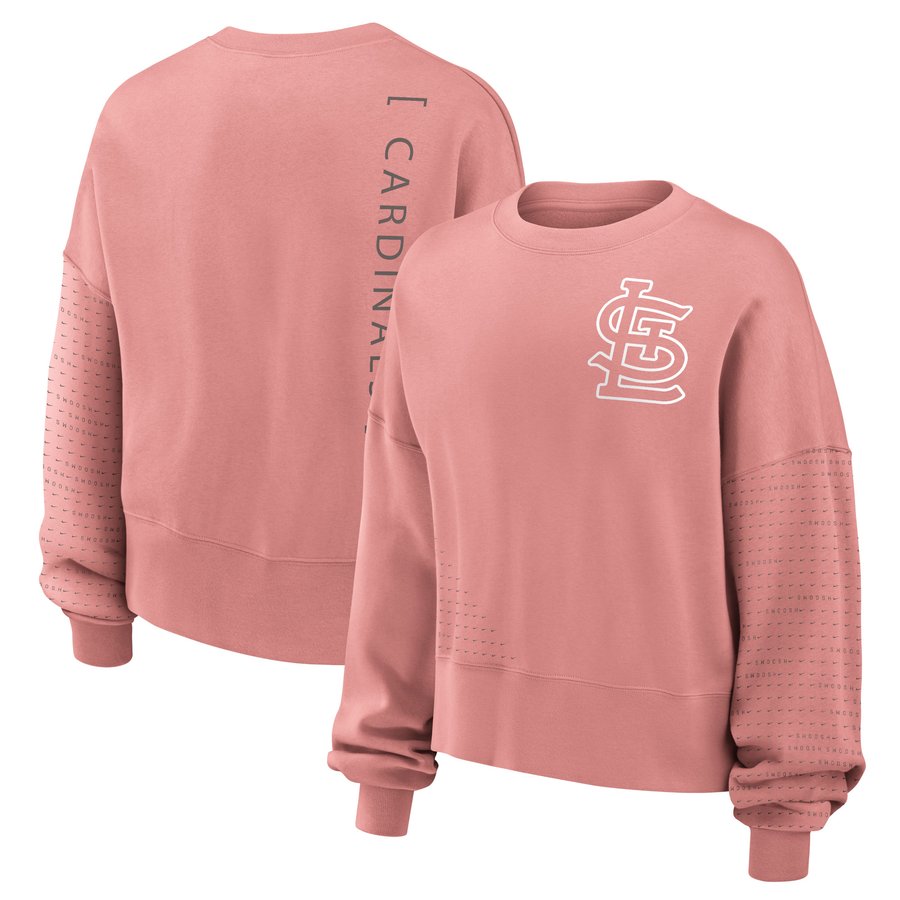 Pink St. Louis Women's St. Louis Cardinals Nike Pink Oversized Statement Pullover ...