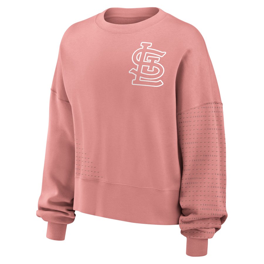 Pink St. Louis Women's St. Louis Cardinals Nike Pink Oversized Statement Pullover ...
