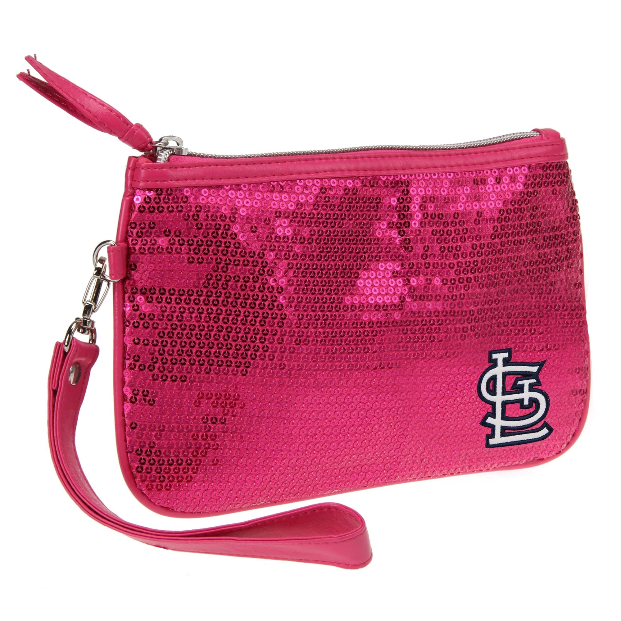Pink St. Louis Women's St. Louis Cardinals Pink Sequin Stat Wristlet Purse