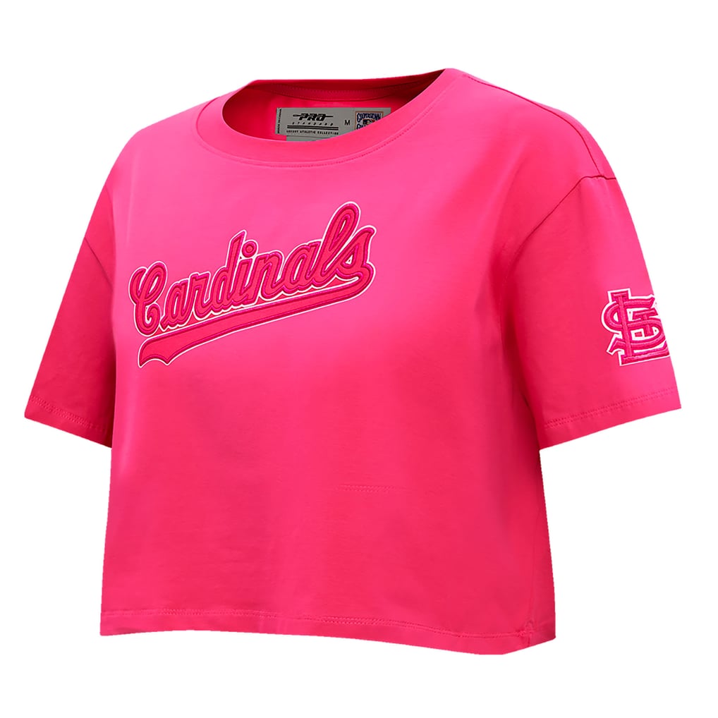 Pink St. Louis Women's St. Louis Cardinals Pro Standard Pink Triple Pink Boxy Cropped ...