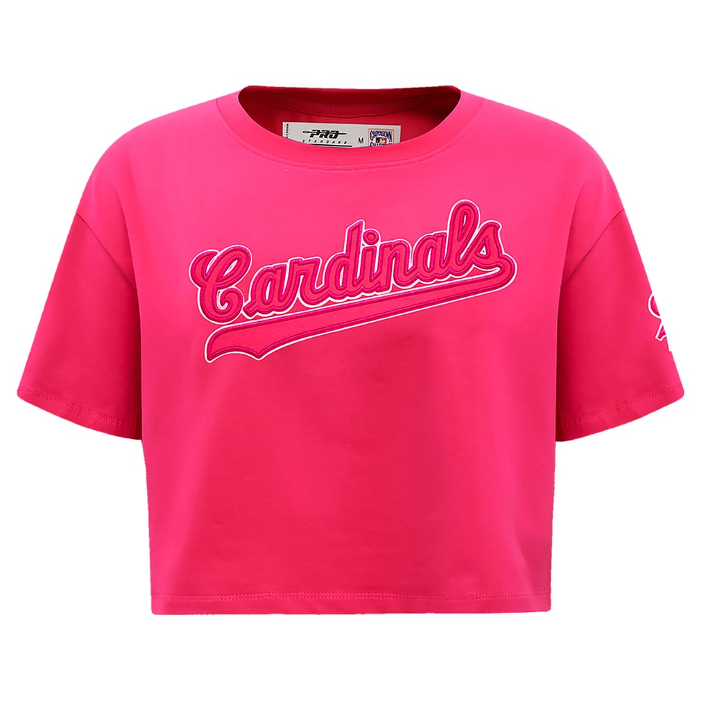 Women's St. Louis Cardinals Pro Standard Pink Triple Pink Boxy Cropped ...
