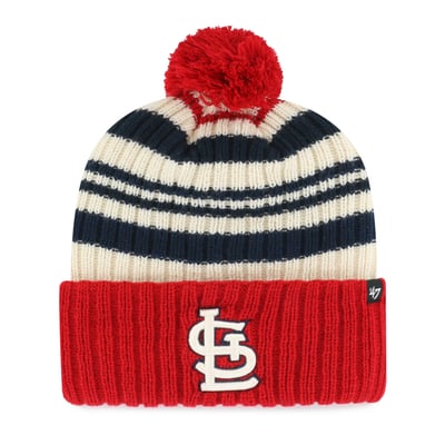 St. Louis Cardinals '47 Youth Snow Fort Cuffed Knit Hat with Pom - Red