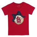 St. Louis Cardinals Tiny Turnip Youth Baseball Bow TShirt Red