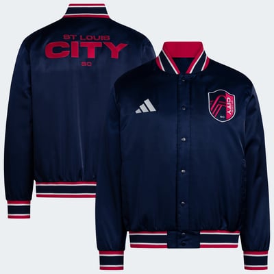 St. Louis CITY SC adidas MLS x US Sports Full-Snap Bomber Jacket - Navy
