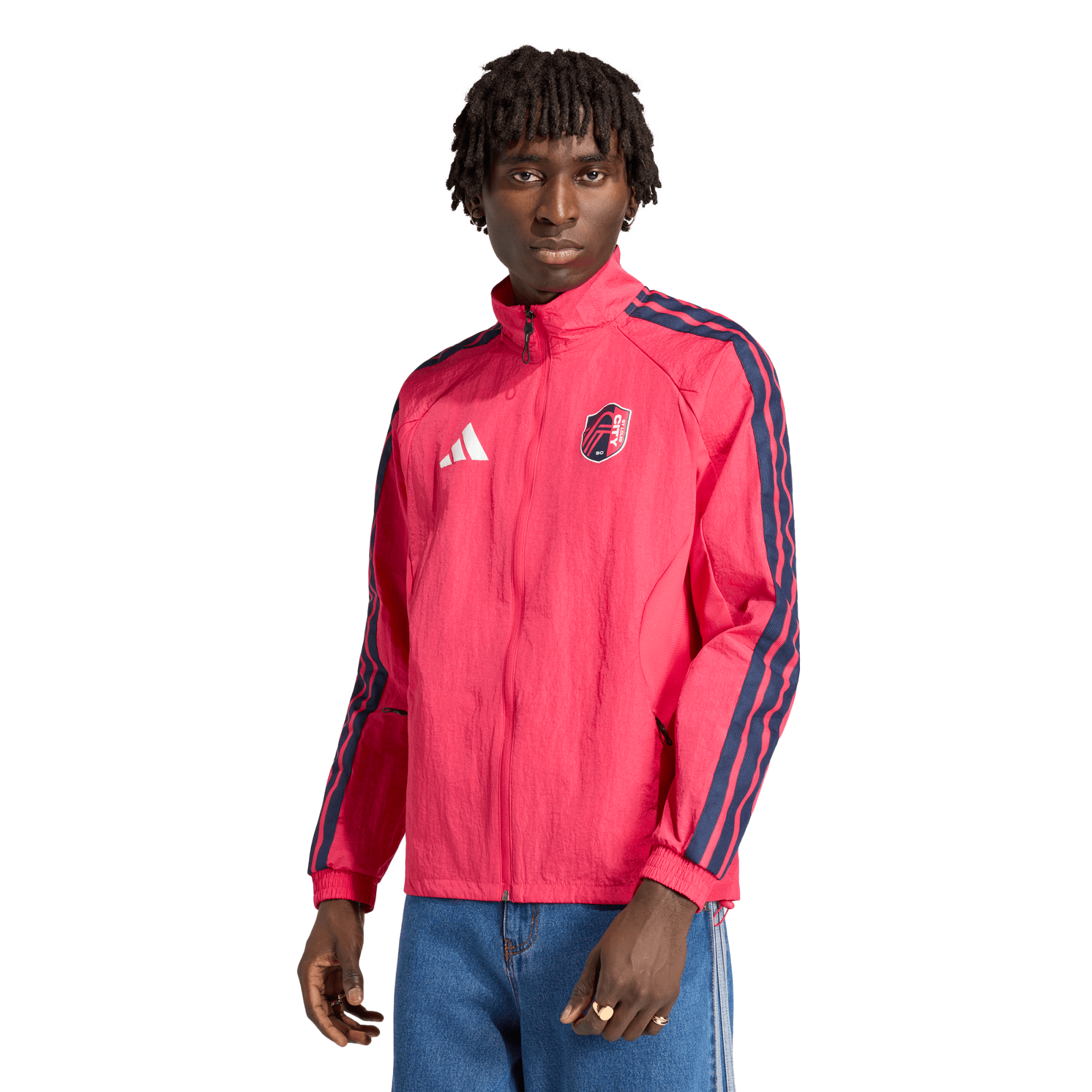 St. Louis CITY SC adidas 2026 Anthem Raglan Full-Zip Jacket - Red