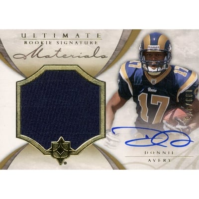 2008 Ultimate Collection #206 Donnie Avery JSY AU/375 RC
