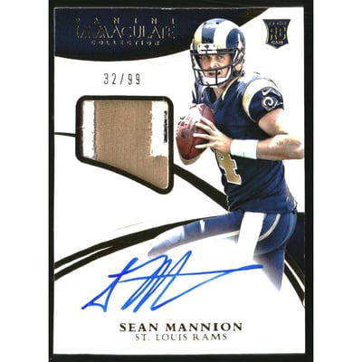 2015 Immaculate Collection #140 Sean Mannion JSY AU RC