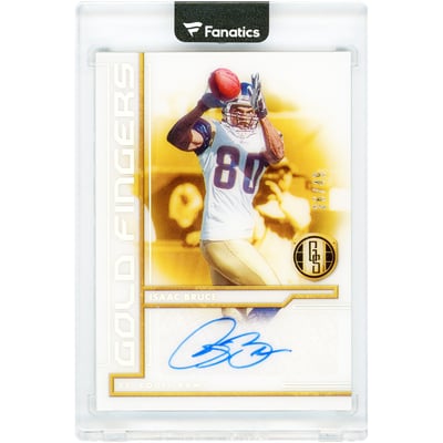 Isaac Bruce St. Louis Rams Autographed 2024 Panini Gold Standard Gold Fingers #GF-IB #25/49 Card 