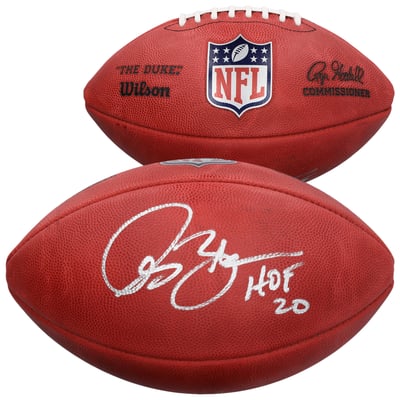Isaac Bruce St. Louis Rams Autographed Fanatics Authentic Wilson Duke Full Color Football with "HOF 2020" Inscription
