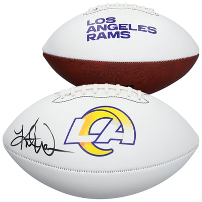 Kurt Warner Los Angeles Rams Autographed Fanatics Authentic Franklin White Panel Football