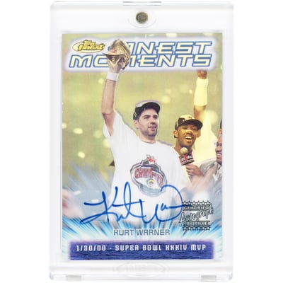 Kurt Warner St. Louis Rams Autographed 2000 Topps Finest Moments Refractor #FM12 Card
