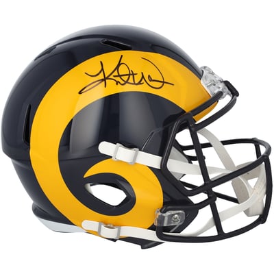 Kurt Warner St. Louis Rams Autographed Fanatics Authentic Riddell 1981-1999 Throwback Speed Replica Helmet 