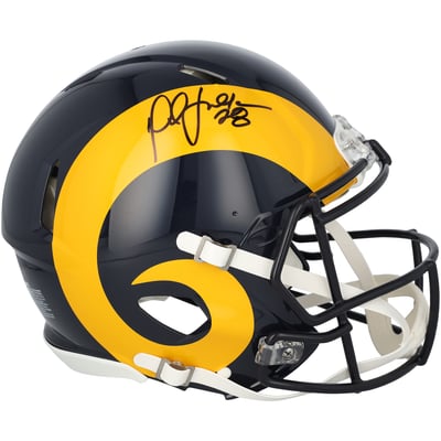 Marshall Faulk St. Louis Rams Autographed Fanatics Authentic Riddell 1981-1999 Throwback Speed Authentic Helmet 