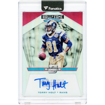 Torry Holt St. Louis Rams Autographed 2017 Panini Contenders Optic Hall Of Fame #HOF-1 #20/25 Card