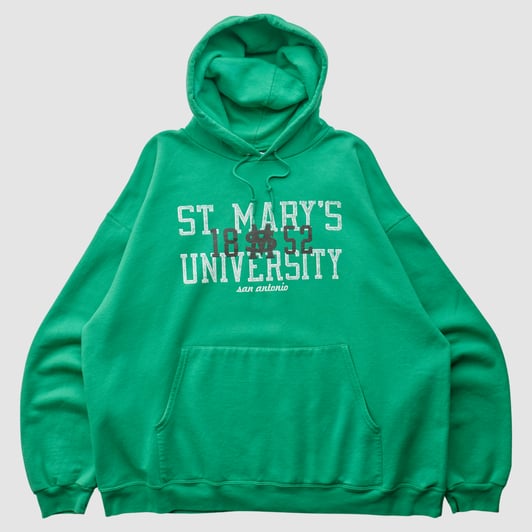 St. Mary's University Rattlers Champion 2000s Hooded Pullover Sweatshirt - Green - XL by Fanatics Real Vintage