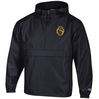 St. Olaf Oles Champion Packable Half-Zip Hooded Jacket - Black
