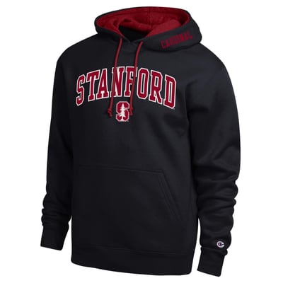  Stanford Cardinal Champion Arch Tackle Twill Hoodie - Black
