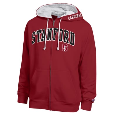 Stanford Cardinal Champion Arch Logo Full-Zip Fleece Hoodie - Cardinal