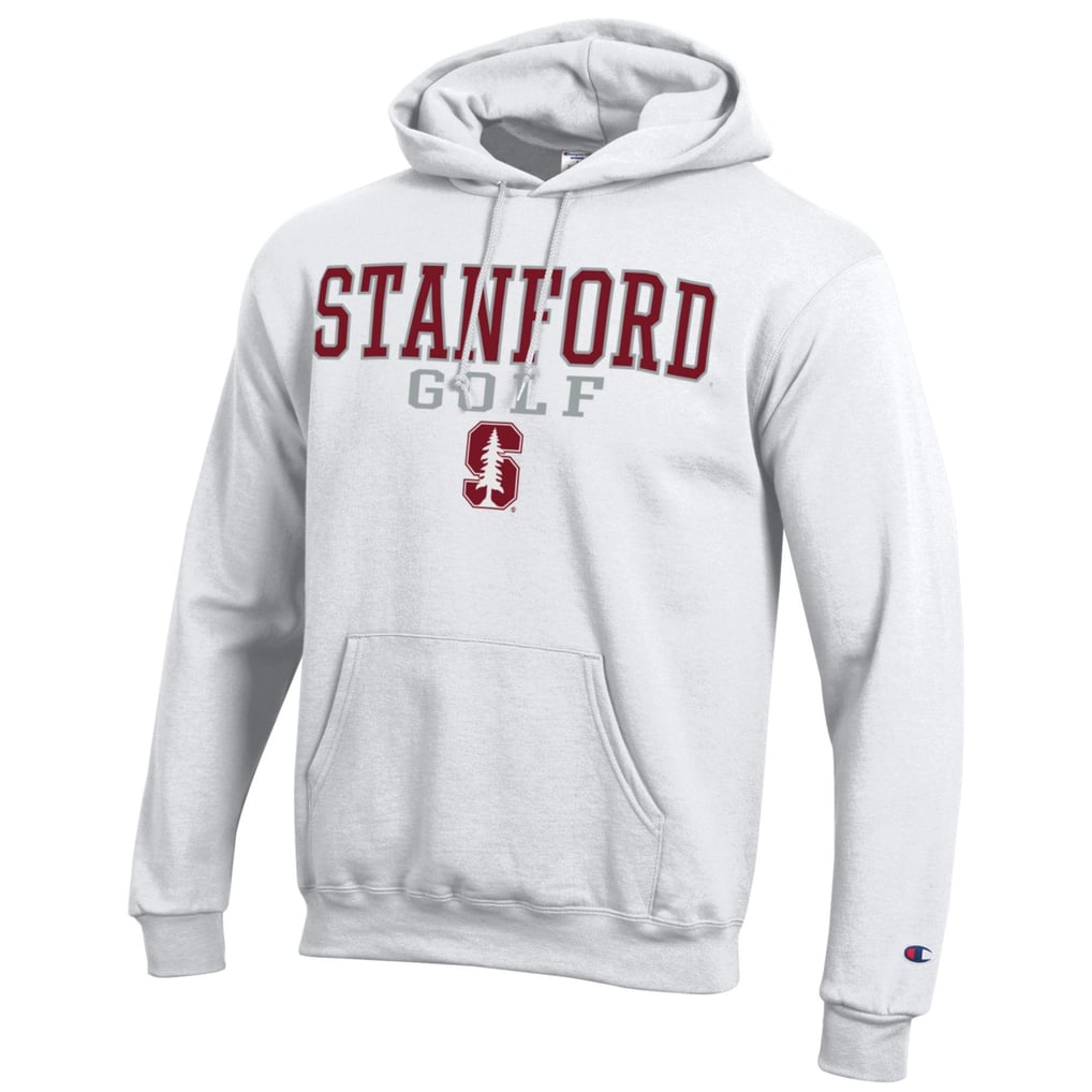  Stanford Cardinal Champion Stacked Golf Powerblend Pullover Hoodie - White